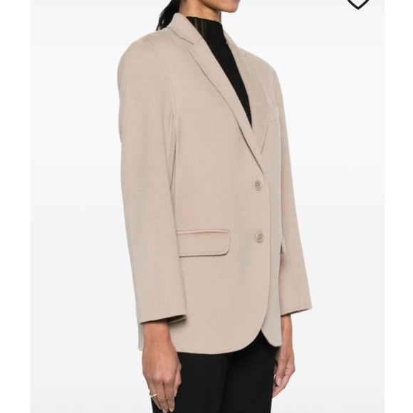 Anine Bing Quinn Wool Cashmere Taupe Coat Size XL - Picture 3 of 9